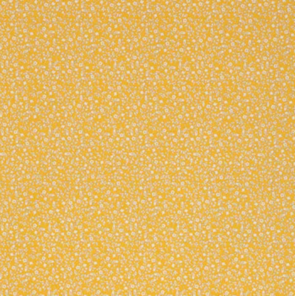 Yellow & White Floral Calico | 44" x 32" - Image 2