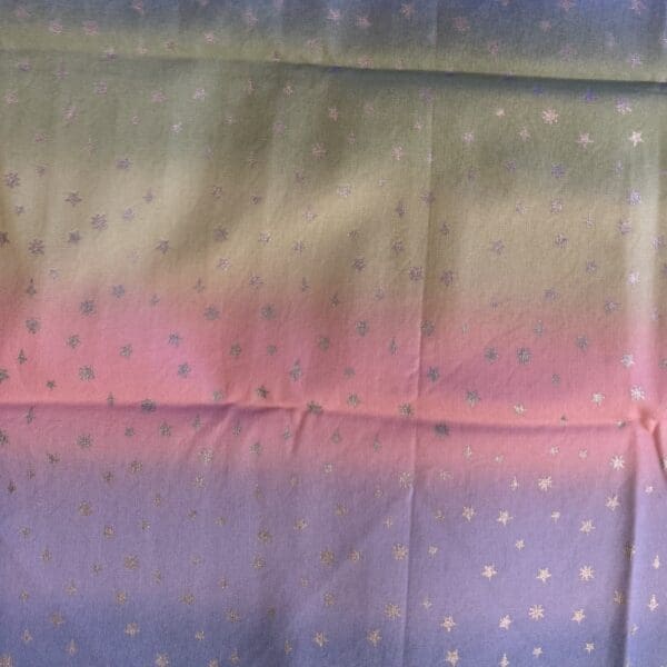 Pink & Green Ombre with Silver Stars - Image 2