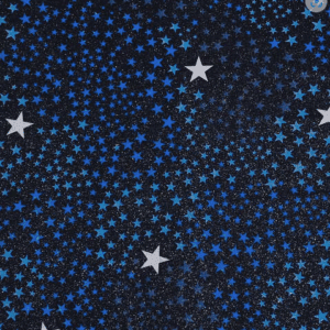 Navy Swirling Stars w/Glitter